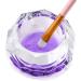 Nail Art Dappen Dish Crystal Glass Liquid Powder Cup Clear Diamond Manicure Bowl with Lid nail liquid crystal dish - Buy Online on GoSupps.com