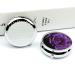 Portable 3 Compartment Travel Pill Box - Purple Rose Printing | Small Pill Organizer for Purse & Pocket | Ideal for Travel - Buy Online on GoSupps.com