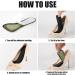 4 Pairs High Heel Inserts for Women - Self-Adhesive Cushion Insoles Anti-Slip & Sweat-Absorbent Arch Support for Shoes & Boots - Black - Buy Online on GoSupps.com