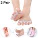 Orthopedic Toe Separators and Stretchers - Gel Silicone Spacers for Toe Alignment and Pain Relief - Bunion Corrector and Hammer Toe Straightener - 2 Pairs for Women and Men - Buy Online on GoSupps.com