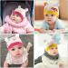 Aolso Newborn Baby Cotton Caps Mittens Set - 4 Pcs Infant Hats & Gloves for 0-6 Months in Pink/Yellow - Buy Online on GoSupps.com