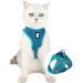 Adjustable Ultra-Light Cat Dishes & Escape-Protection Vest for Kittens - Padded Soft Network Running Jacket - Turquoise (1 Pack) - Buy Online on GoSupps.com