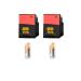 Soccer Referee Flag,Checkered Linesman Flags Set with Case,Metal Pole Foam Handle water Proof,Red Yellow Cards with Notebook and Pencil,Coach Stainless Steel Whistles with Lanyard 2Pcs (Style 3)