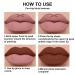 Brown Nude Liquid Matte Lipstick and Lipliner Set - Waterproof 24 Hour Wear Lip Stain Gift for Girls and Women - 0.35 Fl Oz (Pack of 1) - Buy Online on GoSupps.com