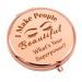 Lash Artist Gift Makeup Artist Gifts for Women Art Lovers Folding Makeup Mirror Lashes Girl Gift Beautician Gift Compact Makeup Mirror Birthday Thanksgiving Day Graduation Gifts Rose Gold-lash Artist Gift-2