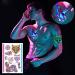 Luminous Neon Glow Temporary Tattoos - UV Body Art for Women - Tiger Lion Wolf Designs - Buy Online on GoSupps.com