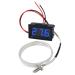 FBBULES LED digital thermometer with K-type Thermoelement Sonde waterproof -30-800 Thermometer DC 12V Mini temperature tester for aquarium fridge blue 48x29x23mm blue