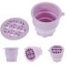 KOMBIUDA Makeup Brush Cleaning Bowl Retractable Silicone Scrub Cup Drying Rack Purple Multifunction Cleaner Silica Gel Makeup Brush Cleaner 9.2X9.2X8.6CM Purple - Buy Online on GoSupps.com