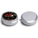 Round Rose Print Pill Box | 3 Compartment Portable Medicine Organizer | Decorative Metal Pocket Pill Case - Perfect Gift - Buy Online on GoSupps.com