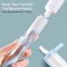2Pcs Foldable Travel Toothbrushes with Built-in Toothpaste Container - Soft Bristles, Ideal for Travel, Camping, Business Trip - Blue & White - Buy Online on GoSupps.com