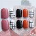 HUIL Artificial False Nails - Wedding Dress Black Pink Orange Grid with Manicure Set | Premium Quality eCommerce for International Shipping - Buy Online on GoSupps.com