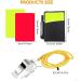 Shop EHIOG Referee Card Set - Metal Pipe with Red Yellow Cards & Point Book | Essential Referee Equipment for Football Games - Buy Online on GoSupps.com