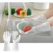 Housework: Dishwashing Gloves Plastic Latex Kitchen Cleaning Household Washing Washing Dishes (Pink) One-size-fits-all - Buy Online on GoSupps.com