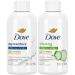 Dove Body Wash Travel Essentials Variety 2-Pack Refreshing Cucumber & Green Tea + Deep Moisture Nourishing Body Washes 3 Oz Ea 3 Fl Oz (Pack of 2)