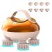Dyroe head massage electrical electrical head massage scalp massage device IPX7 waterproof with 4 replacement massage heads and 3 massage modes handy head massage device for relaxation Golden