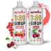 Nutrify vital fitness drink 1:80 syrup 2x1 l set cherry & raspberry beverage concentrate with vitamins & l-carnitine sugar-free- 160 liter sports drink calorie low pack 2x 1000 ml cherry & raspberry 1 l (2 Pack)