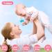 Food Feeder Baby Fruit Feeder Pacifier (2 Pack) with 3 Different Sized Silicone Pacifiers Infant Teething Toy Silicone Teether and Squeeze Baby Food Dispensing Spoon Baby First Feeding Set by MICHEF - Buy Online on GoSupps.com