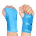 Nucamper breathable wristwear wrinkle bandage with metal rail stabilizer men women wristlear bandage adjustable wrist rail for arthritis tendonitis sprain of l/xl right-handed blue