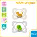MAM Original Day & Night Silicone Pacifier for 0-6 Months - Tooth-Friendly 3 Sterilization Boxes - International Shipping - Buy Online on GoSupps.com