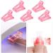 5 Pcs Polygel Nail Clips - Transparent Nail Tips Clip for Quick Building Gel - Nail Art Tool Clip Pink - Buy Online on GoSupps.com
