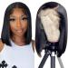 Dheridy 180% Density Bob Wig Human Hair 13x4 Straight HD Lace Front Wigs Human Hair Pre Plucked Short Bob Wigs for Black Women Human Hair Free Part 12 Inch 12 Inch 13x4 Bob Wig