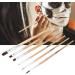6PCS Face & Body Paint Brush Set | Wooden Handle Makeup Brushes for Halloween & Masquerade | Eulenspiegel Quality - Buy Online on GoSupps.com