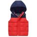 Happy Cherry Boys' Girls' Gilets Kids Waistcoat Toddlers Winter Warm Puffer Vest Jackets Lightweight Water Resistant Hoodie Gilets Windproof Down Vest 3-13 Years 8-9 Years 02-Red