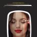 Colist Oval Monochrome LED Makeup Mirror with 5X Magnifying Mirror - Touch Screen, Brightness Adjustable, USB Rechargeable - Desktop/Wall Use - Buy Online on GoSupps.com