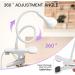 AORAEM LED Nail Lamp Nail Dryer Nail Lamp for Gel Polish with Clamp and Gooesneck 4 Speed U V Lamp for Curing for Nail Salon and Home DIY (White) White-02 - Buy Online on GoSupps.com