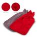 Hot Water Bottle Cover 2 Pack - Fluffy Coral Fleece for 2L Bottles in Grey & Red - Anstore - Buy Online on GoSupps.com
