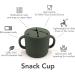 NoKa Snack Cup 12 Oz | 100% Food-Grade Silicone | Soft & Easy Grip Handles | Dishwasher Safe | Shifting Sand - Buy Online on GoSupps.com