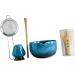 B Baosity 5 Pieces Matcha Tea Set Japanese Ceremonial Matcha Full Set Stainless Sifter Matcha Ceremony Set for Matcha Ceremony Office Blue - Buy Online on GoSupps.com