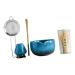 MYCENSE 5 Pieces Matcha Tea Set Japanese Ceremonial Matcha Full Set Matcha Preparation Traditional Matcha Set for Friends Gifts Home Blue