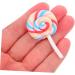 Levemolo 20 Pcs Rainbow Swirl Shape Lollipops Miniature Home Decorations for Fairy Tale Decoration Random Style - Buy Online on GoSupps.com