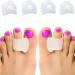 No Toe Stretcher (4 pieces) white Gel Toe Spreader for Hallux Valgus Correction Overlapping Toes Silicone Toe Separator