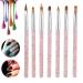7pcs Nail Art Brush Set - Acrylic UV Gel Painting & Dotting Pens | Home Manicure Tools (Red) - International Shipping Available - Buy Online on GoSupps.com