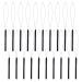 EUPSIIU 20 Pieces Hair Extension Loop Needle Threader Pulling Hook Tool Threader Pulling Hook Tool Nano Bead Device Tool Black Loop Threader for Hair Styling Tools or Feather Extensions (Black)