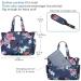 Lekebaby Large Baby Changing Bag with Stylish Rose & Flower Pattern | Nappy Bag for Mom & Dad with Changing Mat - Buy Online on GoSupps.com