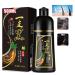 500ml Permanent Black Hair Shampoo Organic Natural Fast Hair Dye Plant Essence Black Hair Color Dye Shampoo For Women Men Cover Gray White Hair