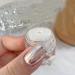 GZMAYUEN Super Glossy Mirror Effect White Pearl Chrome Nail Powder Magic White Moonlight Effect Iridescent Pigment Powder for Nails