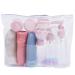 Catlinez 14-Piece Portable Silicone Travel Bottle Set - Refillable Travel Size Containers for Shampoo Lotion Shower Gel & More - Buy Online on GoSupps.com