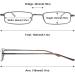 Magimodac Anti Blue Light Prescription Reading Glasses for Men & Women - Stylish Metal Narrow Design 3.0 Diopters Includes Pencils - Buy Online on GoSupps.com