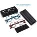 EyeURL Anti-Blue Light Reading Glasses 2-Pack - Round Blue Light Filter Glasses for Men & Women - Spring Hinges Stylish Mixed Paint Design - Buy Online on GoSupps.com