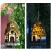 Sculpture Garden Solar Light Pendant Outdoor Garden Decoration Accessories Courtyard Balcony Decoration Crafts Small House Light Resin Model Landscape Statues (Color : C) (A) - Buy Online on GoSupps.com