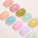 OPUIU 10 Pcs Pastel Jelly Gel Nail Polish Set - Summer Translucent Sheer Shellac Kit - Buy Online on GoSupps.com