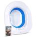 Fivona Unisex Sitz Bath Seat for Soak and V Steam - Hemorrhoid, Fissure, Postpartum Care - BPA Free, Ergonomic Seat, Anti-Spill - Universal Fit White-Blue