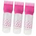 Ipetboom Lot de 3 Flacons Applicateurs Peigne Racines 90 Ml Rose pour Coloration Capillaire Teinture Cheveux Professionnel Usage Maison