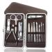 Professional Nail Clippers Set YRHOME 12 Piece Stainless Steel Manicure Kit Fingernail and Toenail Clipper Cutter Includes Cuticle Remover Stainless Steel Sharp Sturdy Trimmer Set with Portable Tra