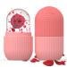 Ice Cube Roller Massager for Face Eyes and Neck Naturally Conditioning and Skin Care De-Puff Eye Bags Reduce Migraine Pain Reusable Massage Silicone Ice Mold (Pink)