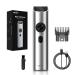 Cordless Hair Clippers for Men Electric Hair Trimmer Rechargeable Battery Professional Barber Hair Cutting & Grooming Set Portable (Silver)